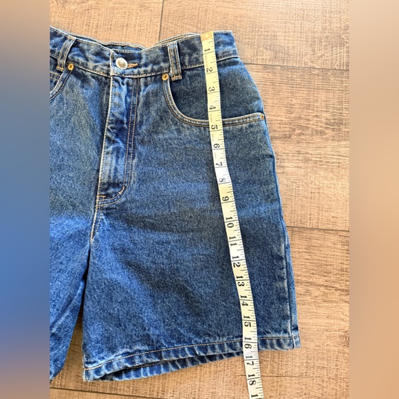 Vintage 80s Lawman High Waisted 100% Cotton Denim Jean Shorts Size 5 - Picture 8 of 8